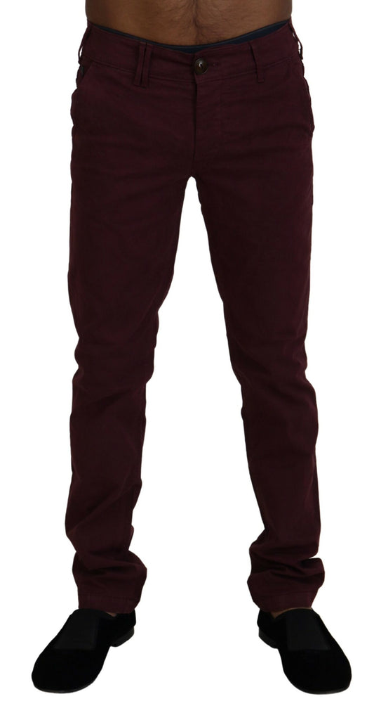 CYCLE Maroon Skinny Fit bomuldsbukser