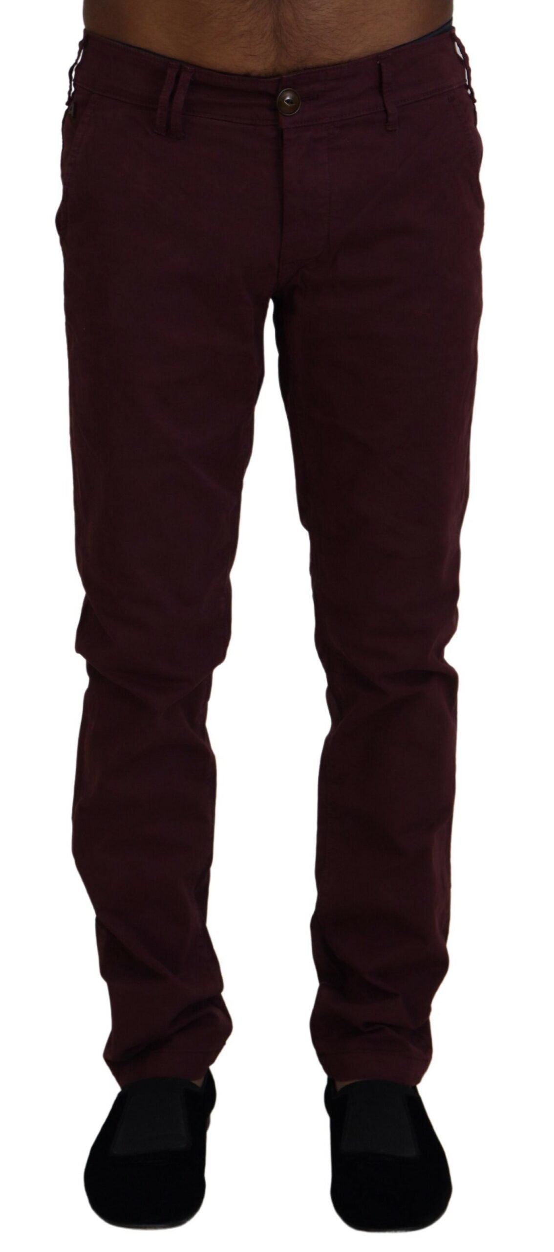 CYCLE Maroon Skinny Fit bomuldsbukser