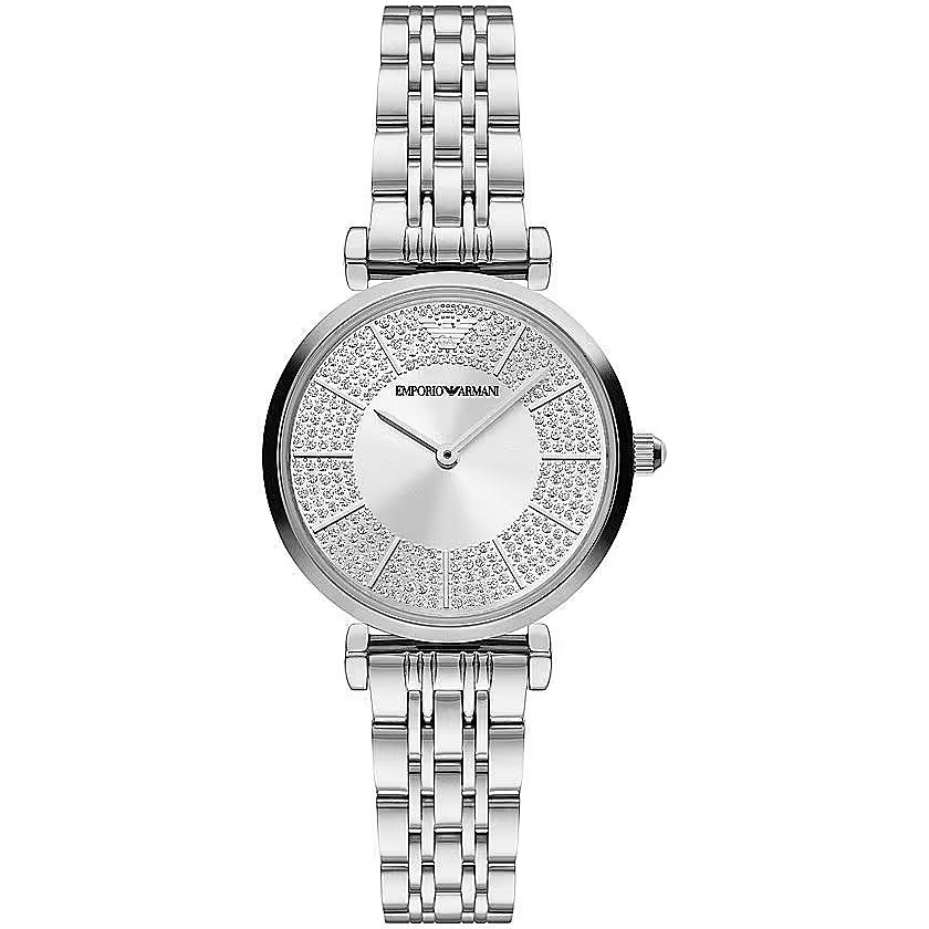 Emporio Armani Elegant sølvfarvet dameur