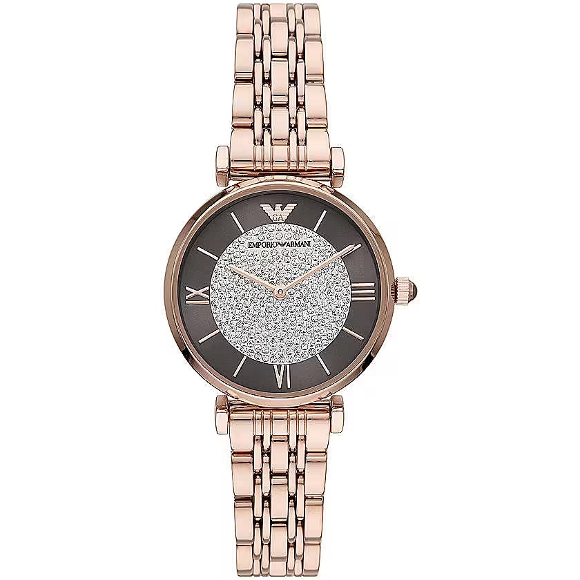 Emporio Armani elegant roseguldfarvet dameur