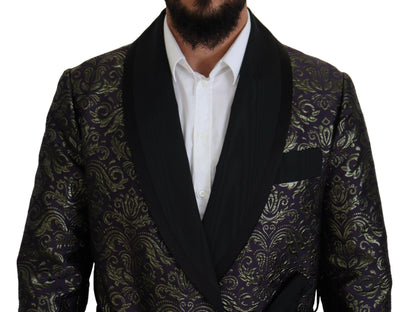 Dolce &amp; Gabbana Guld Jacquard Morgenkåbe Jakke