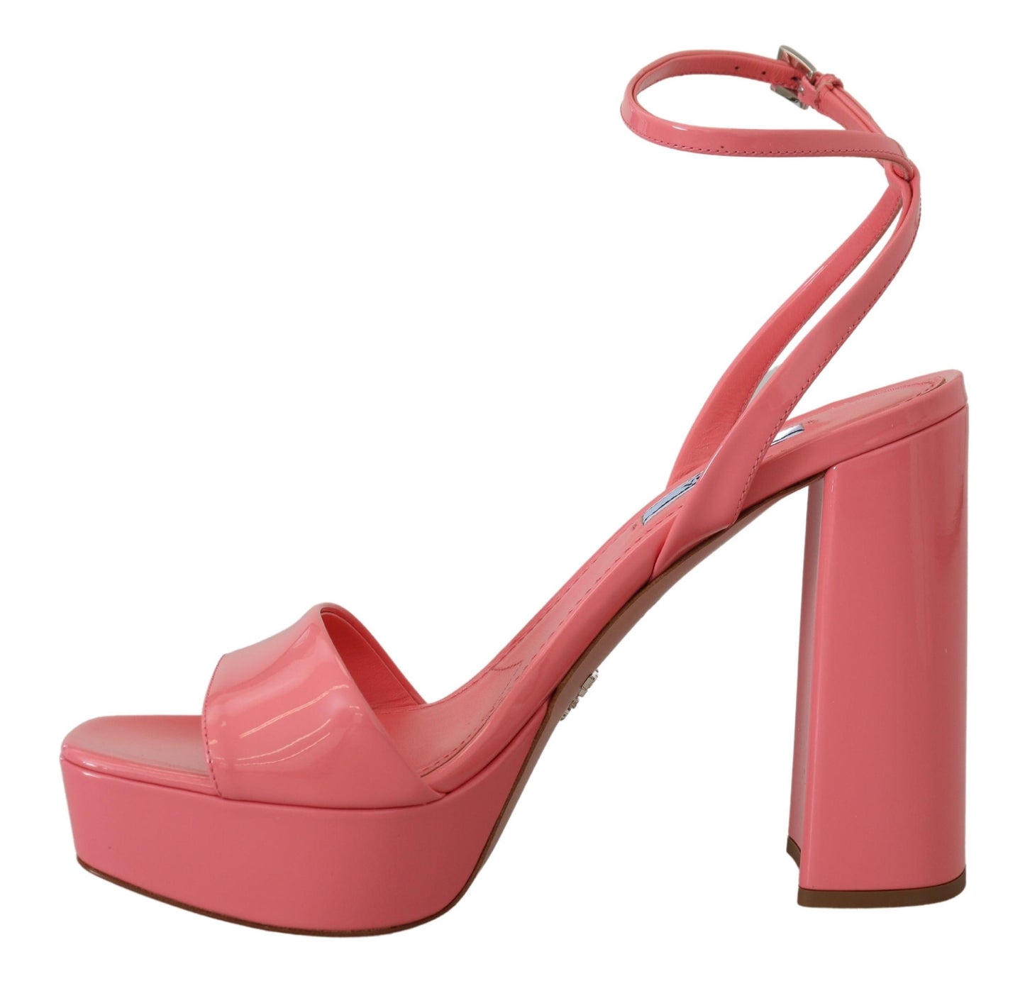 Prada Chic Pink Patent Læder Platform Sandaler