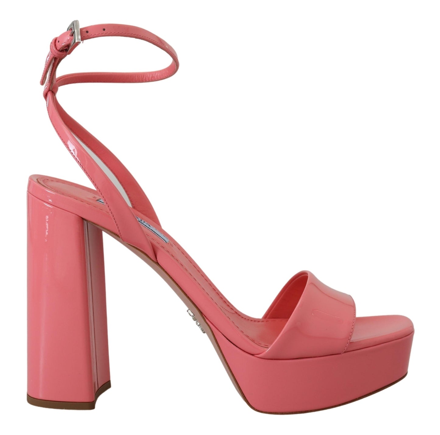 Prada Chic Pink Patent Læder Platform Sandaler