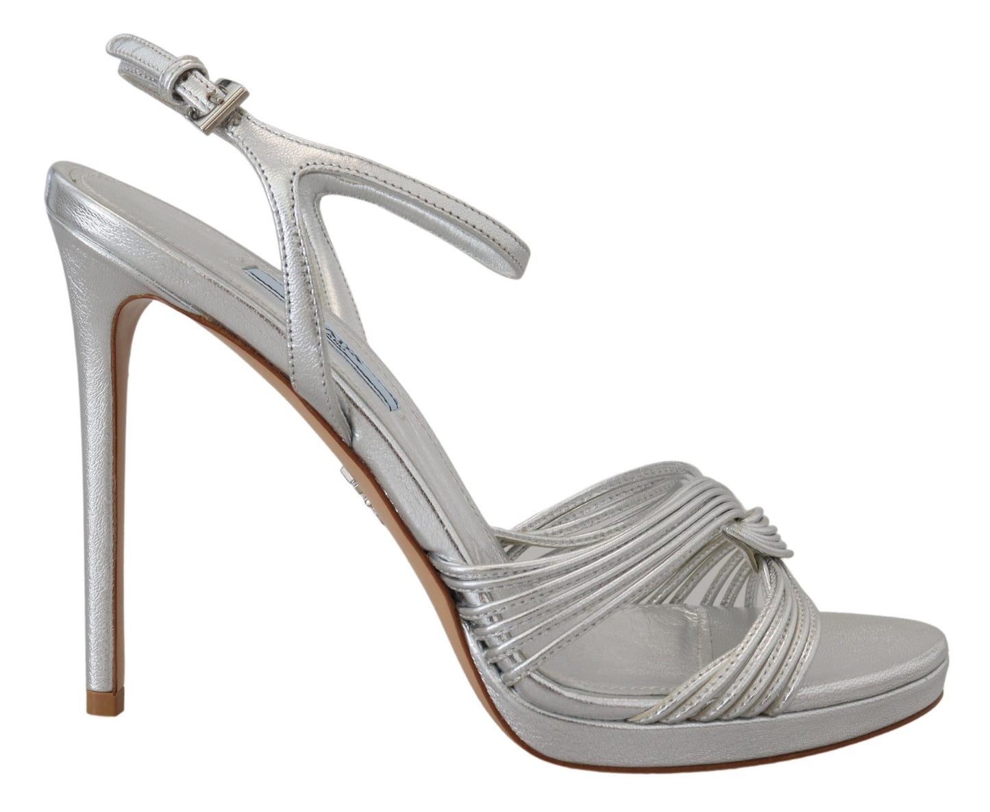 Prada Elegant Silver stiletto hæle sandaler