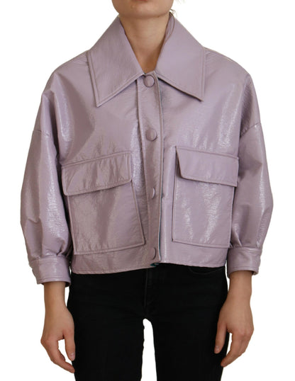 Dolce &amp; Gabbana Chic Lilla Cropped Jakke - Et Stilstatement