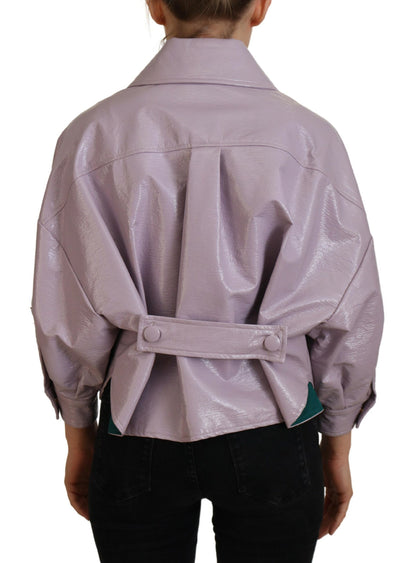Dolce &amp; Gabbana Chic Lilla Cropped Jakke - Et Stilstatement