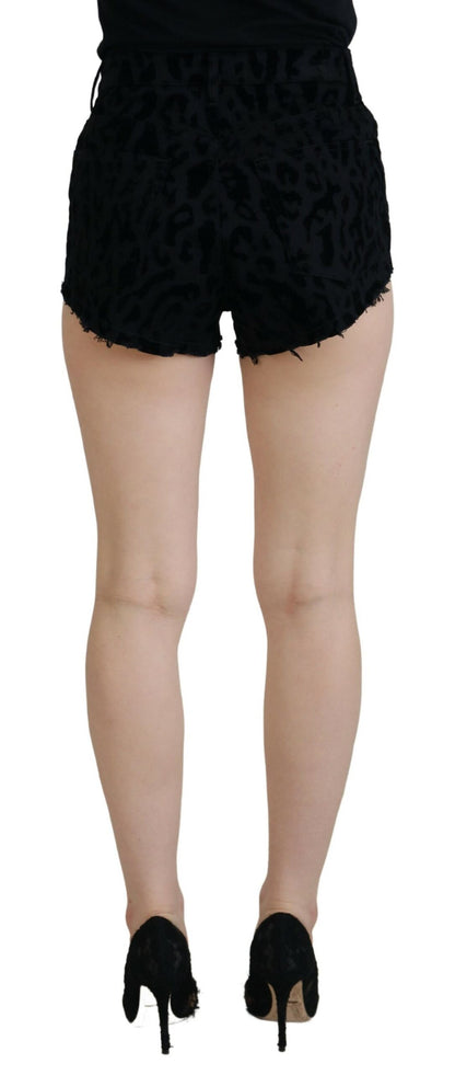 Dolce &amp; Gabbana Elegante Højtaljede Denim Hotpants Shorts