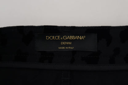 Dolce &amp; Gabbana Elegante Højtaljede Denim Hotpants Shorts