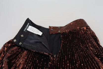 Dolce &amp; Gabbana Elegant Højtaljet A-formet Midi-nederdel