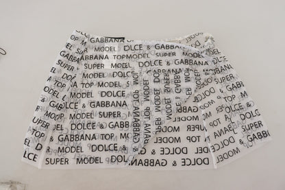 Dolce &amp; Gabbana Elegant Hvid Mini Nederdel med Logoprint