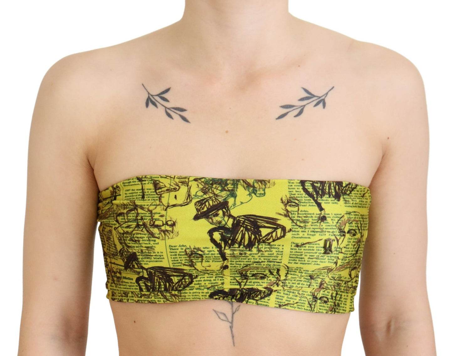 John Galliano Chic Cropped Stretch Top Bh i Flerfarvet Print