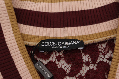 Dolce &amp; Gabbana Flerfarvet V-hals Pullover Sweater