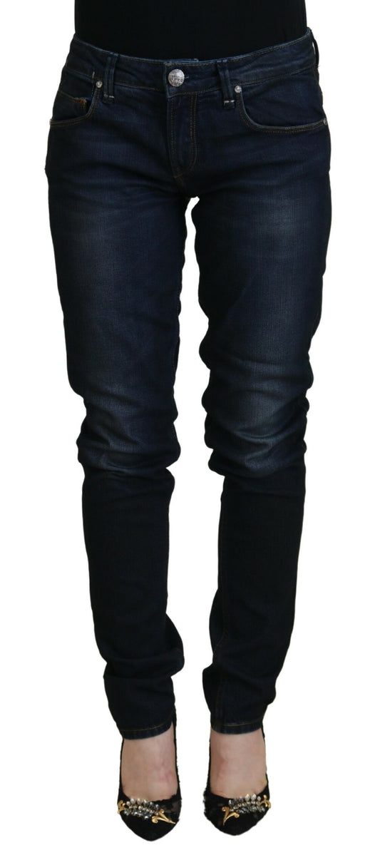 Acht Chic denim skinny jeans med lav talje