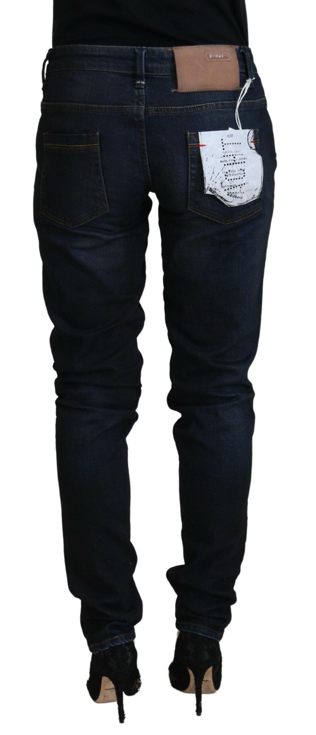 Acht Chic denim skinny jeans med lav talje