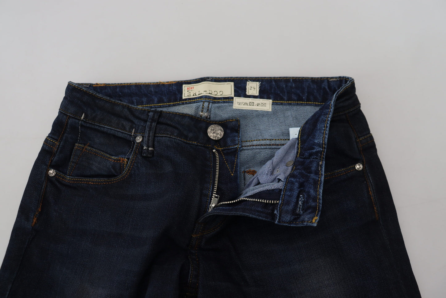 Acht Chic denim skinny jeans med lav talje