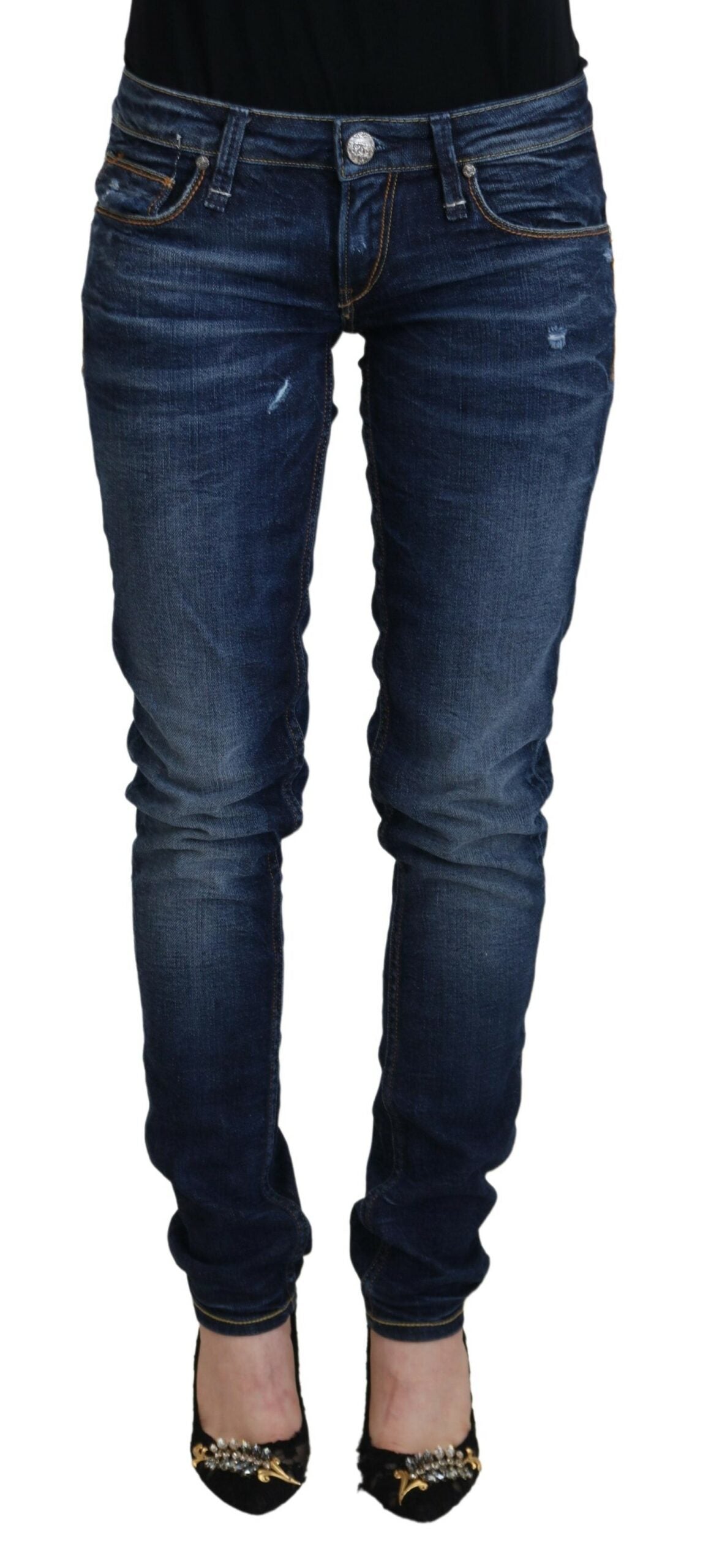 Acht Chic lavtaljet designer skinny jeans