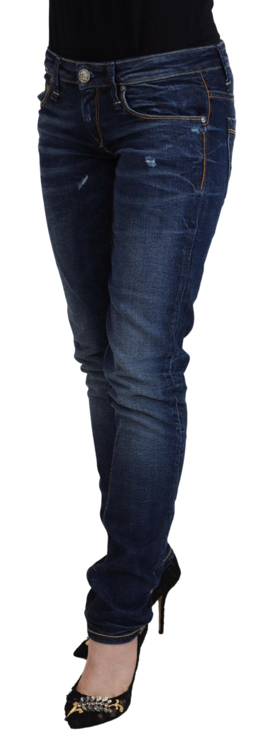 Acht Chic lavtaljet designer skinny jeans