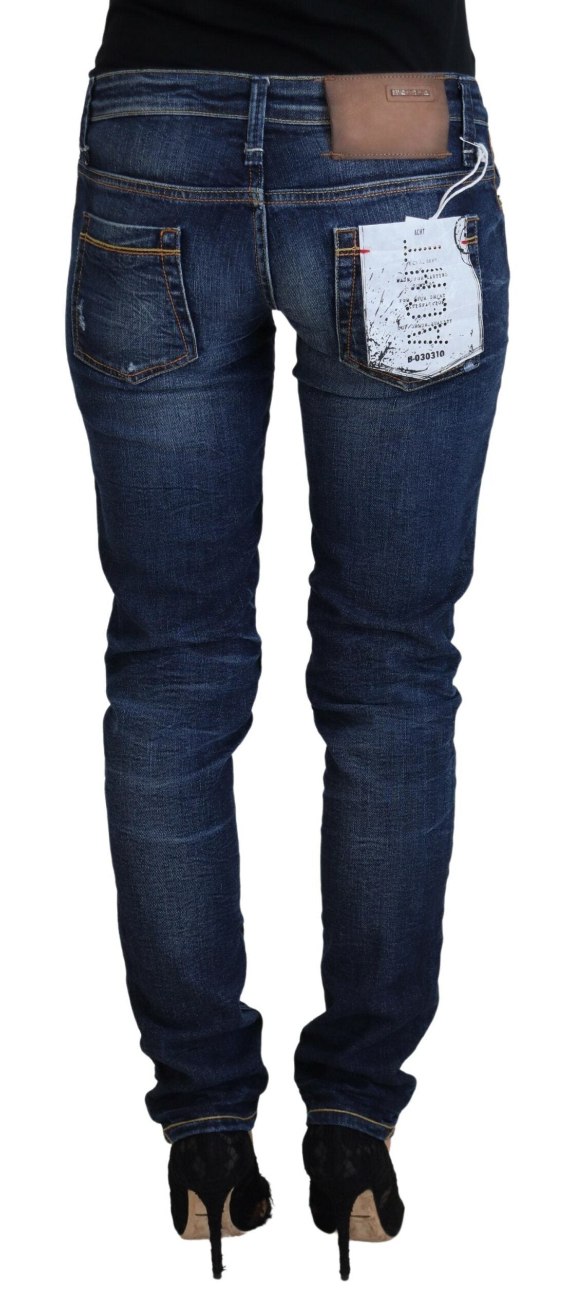 Acht Chic lavtaljet designer skinny jeans