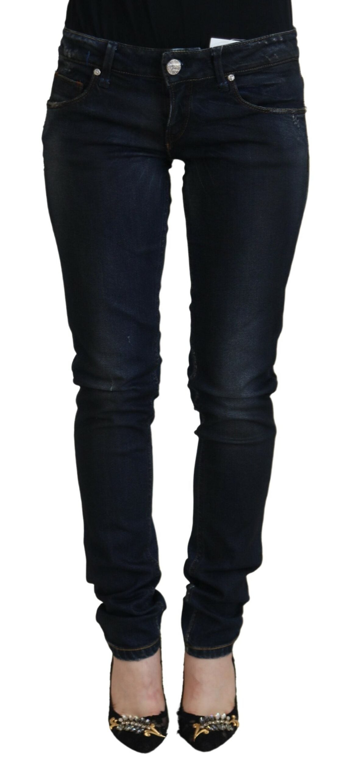 Acht Chic skinny denimbukser med lav talje