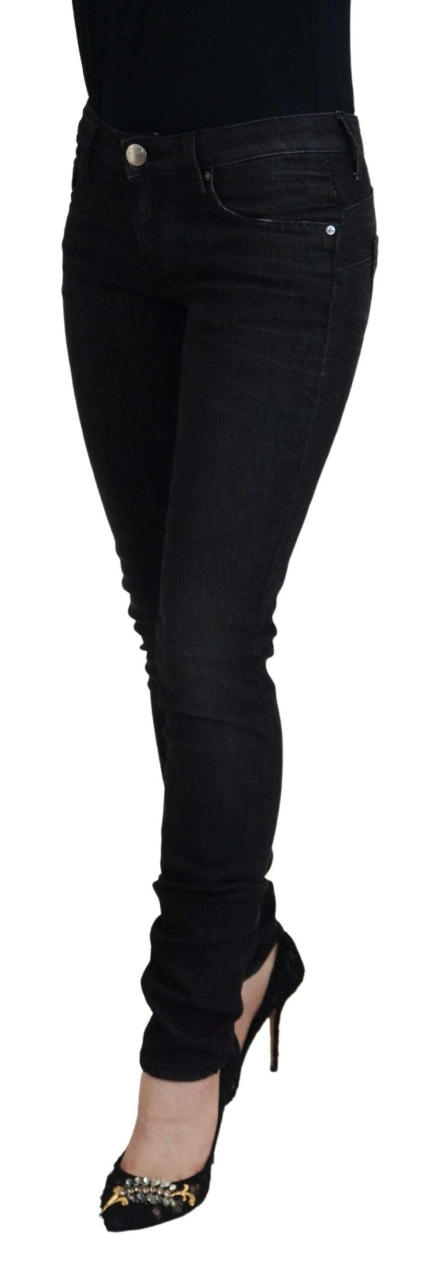 Acht Chic lavtaljet designer skinny jeans