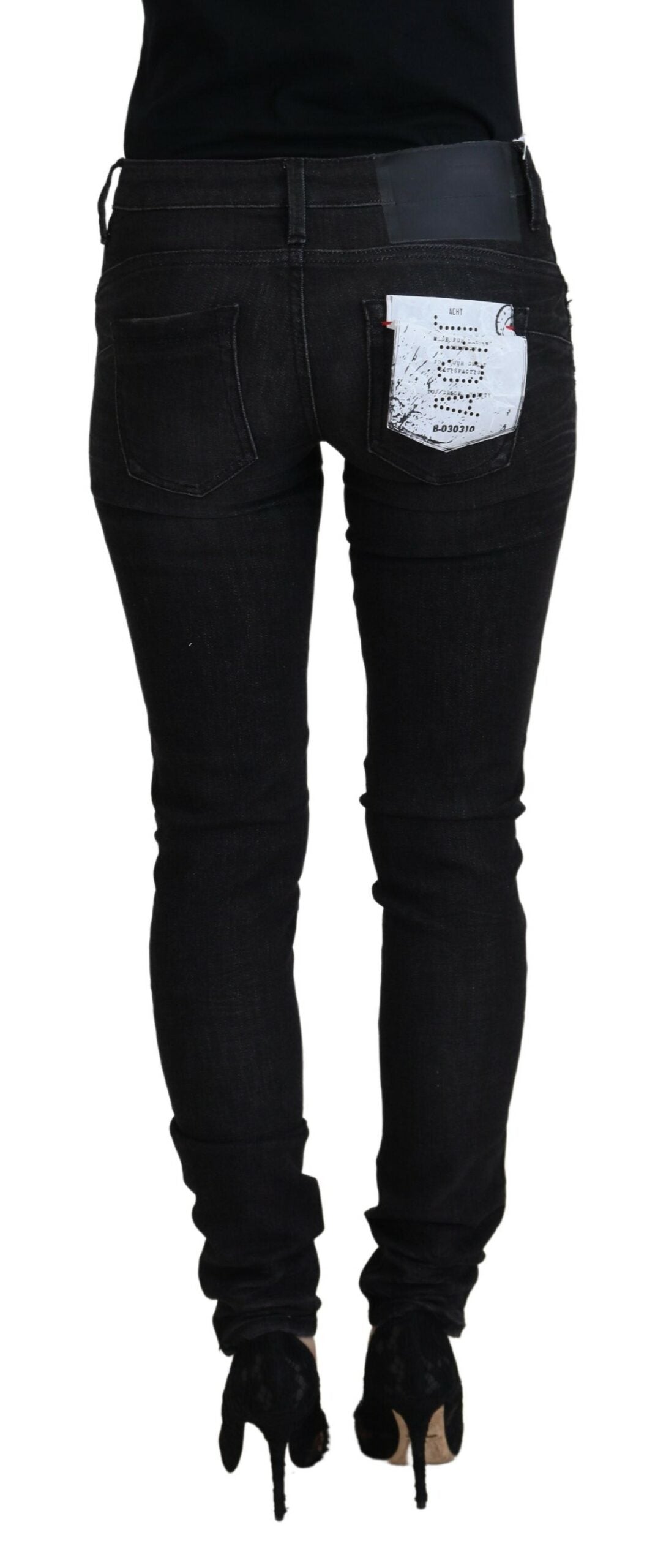 Acht Chic lavtaljet designer skinny jeans