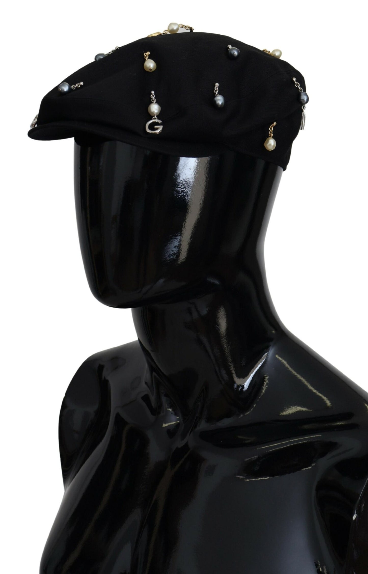 Dolce &amp; Gabbana Elegant Black Cotton Newsboy Hat