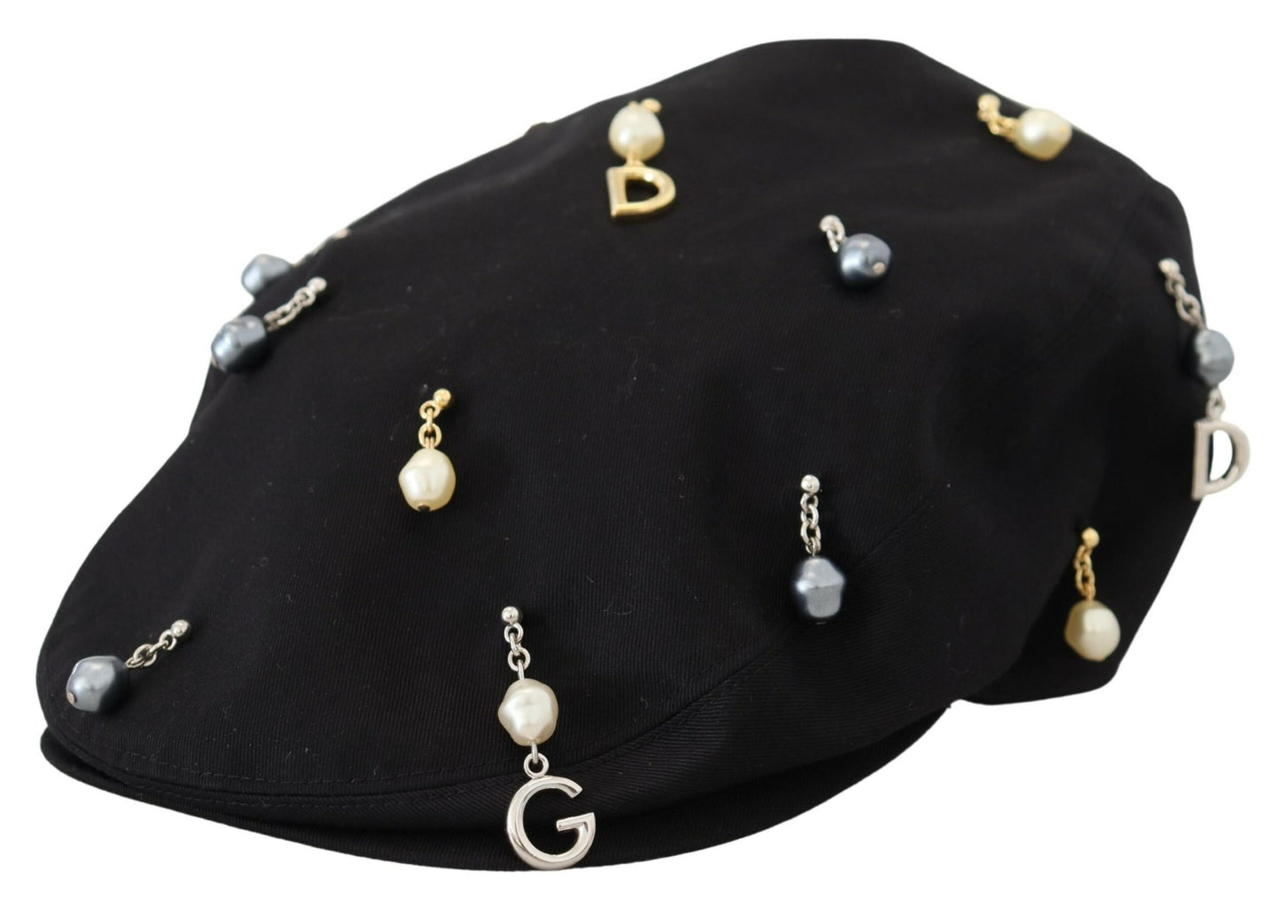 Dolce &amp; Gabbana Elegant Black Cotton Newsboy Hat