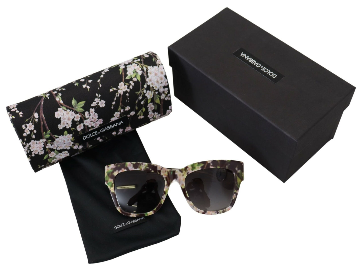 Dolce &amp; Gabbana elegante sorte multicolor gradient solbriller