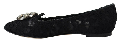 Dolce &amp; Gabbana Elegante Blomsterblonde Flade Vally Sko