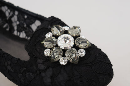 Dolce &amp; Gabbana Elegante Blomsterblonde Flade Vally Sko