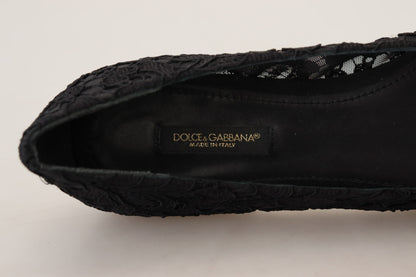 Dolce &amp; Gabbana Elegante Blomsterblonde Flade Vally Sko
