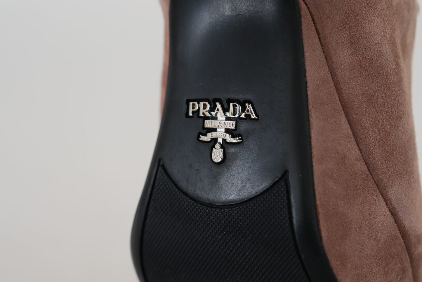 Prada Elegant Dark Rose Ruskindshæl