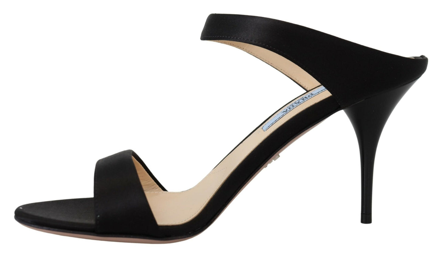 Prada Elegant sort læder hæle Pumps