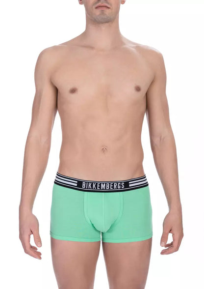 Bikkembergs Green Cotton Men Trunk