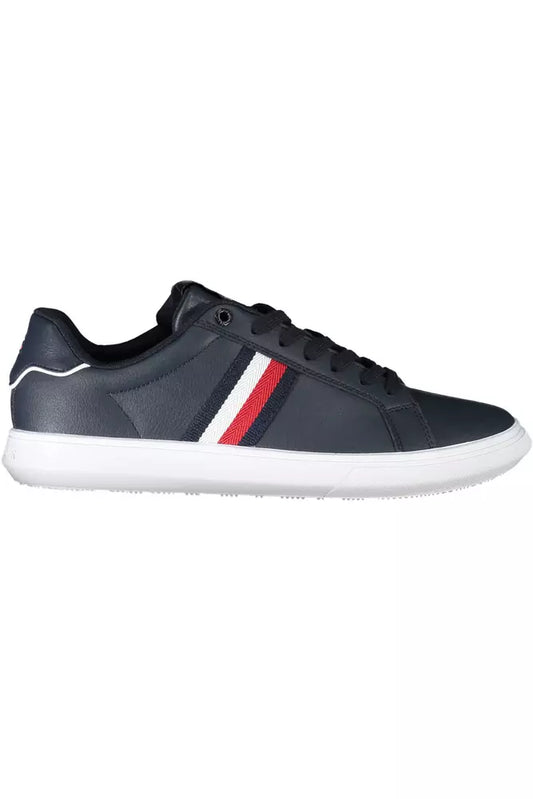 Tommy Hilfiger Blå Læder Sneaker til mænd