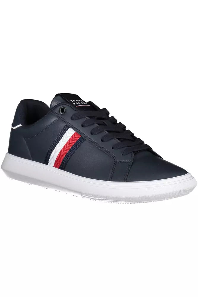 Tommy Hilfiger Blå Læder Sneaker til mænd