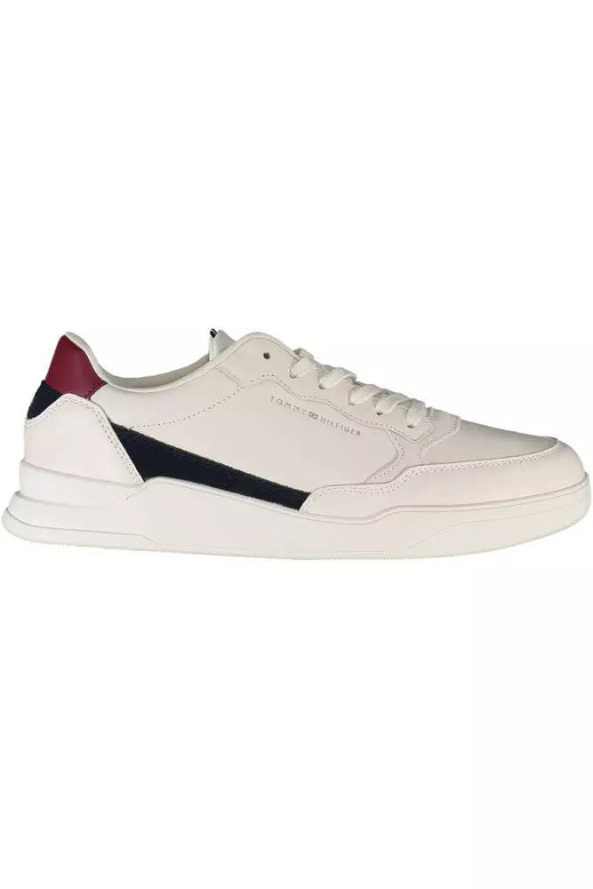 Tommy Hilfiger Hvid Læder Sneaker til mænd