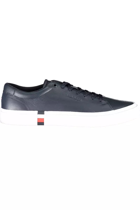 Tommy Hilfiger Blå Læder Sneaker til mænd