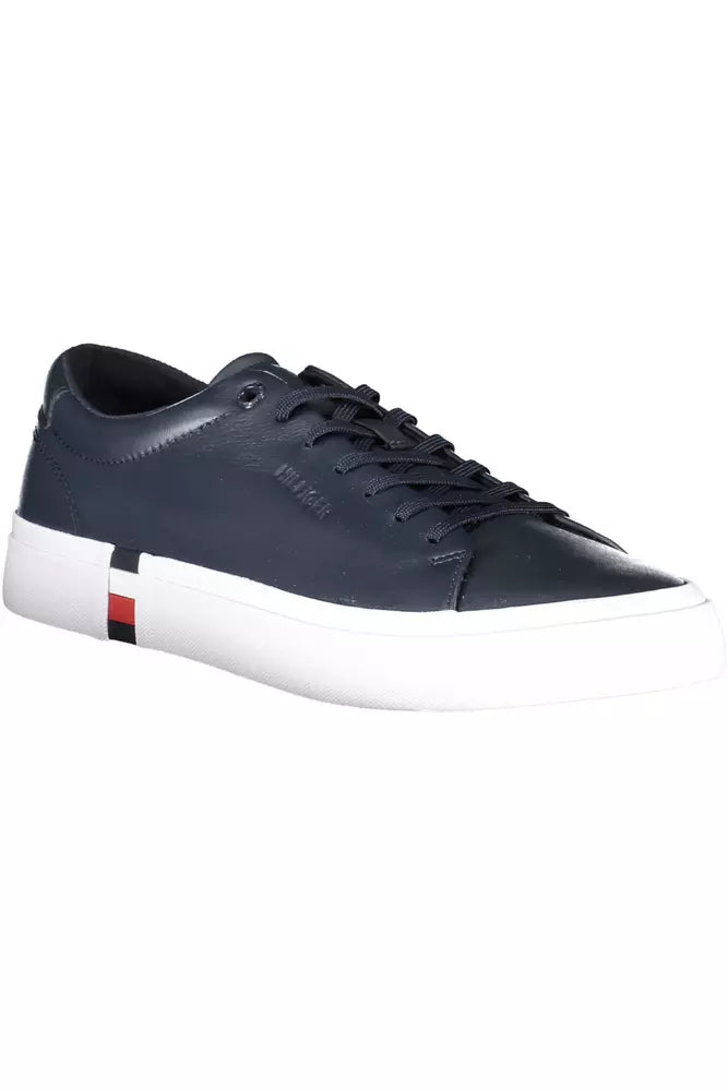 Tommy Hilfiger Blå Læder Sneaker til mænd