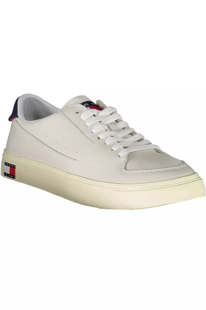 Tommy Hilfiger Hvid Læder Sneaker til mænd