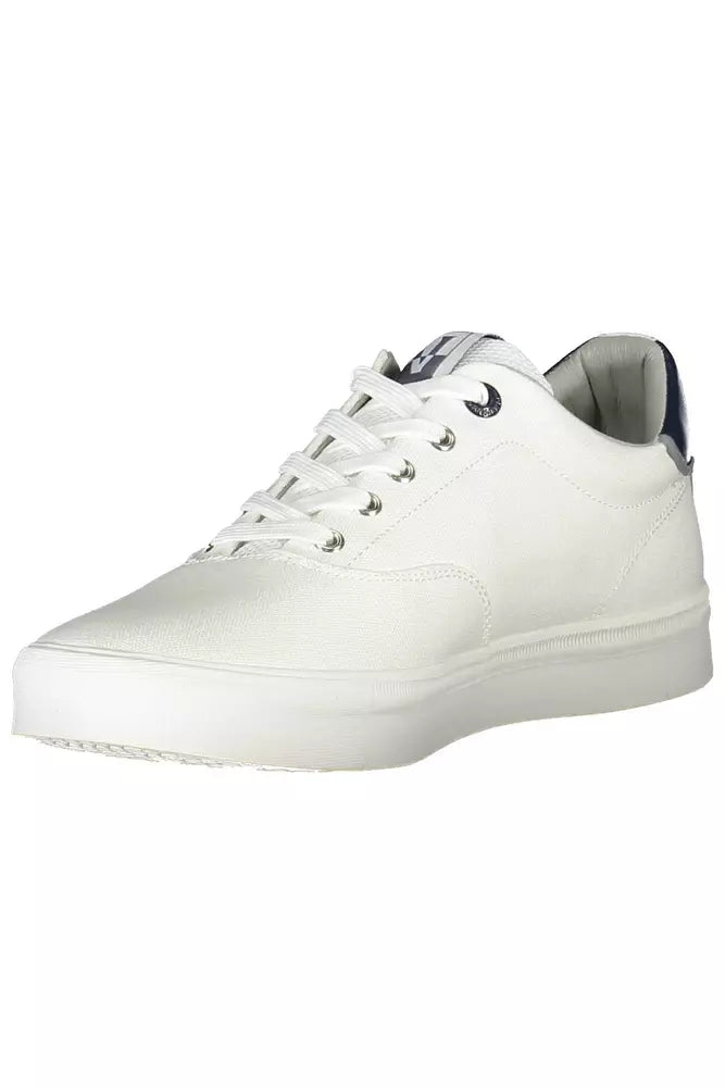 Napapijri hvid polyester sneaker til mænd