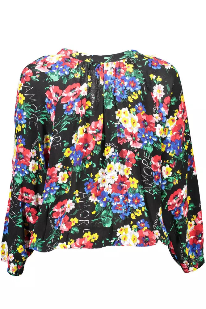 Desigual Sort Viscose Dame Top