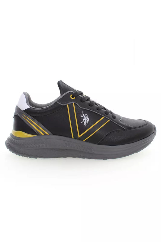 US POLO ASSN. Sort polyester herre sneaker