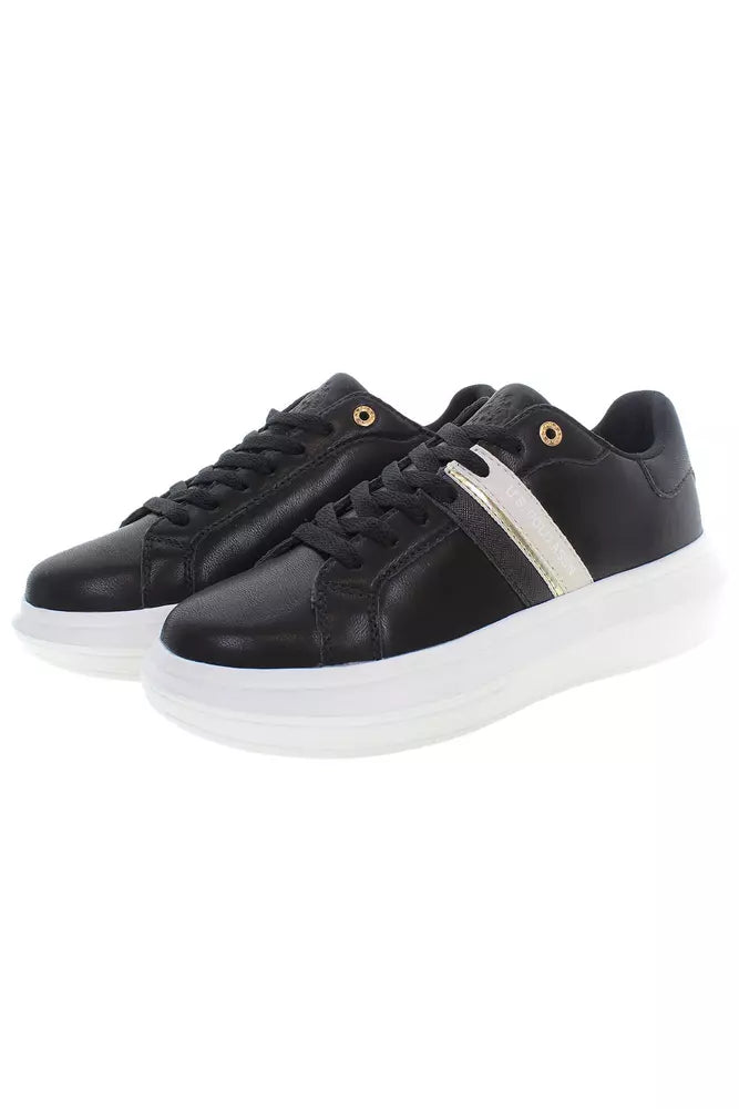 US POLO ASSN. Sort polyester sneaker til kvinder