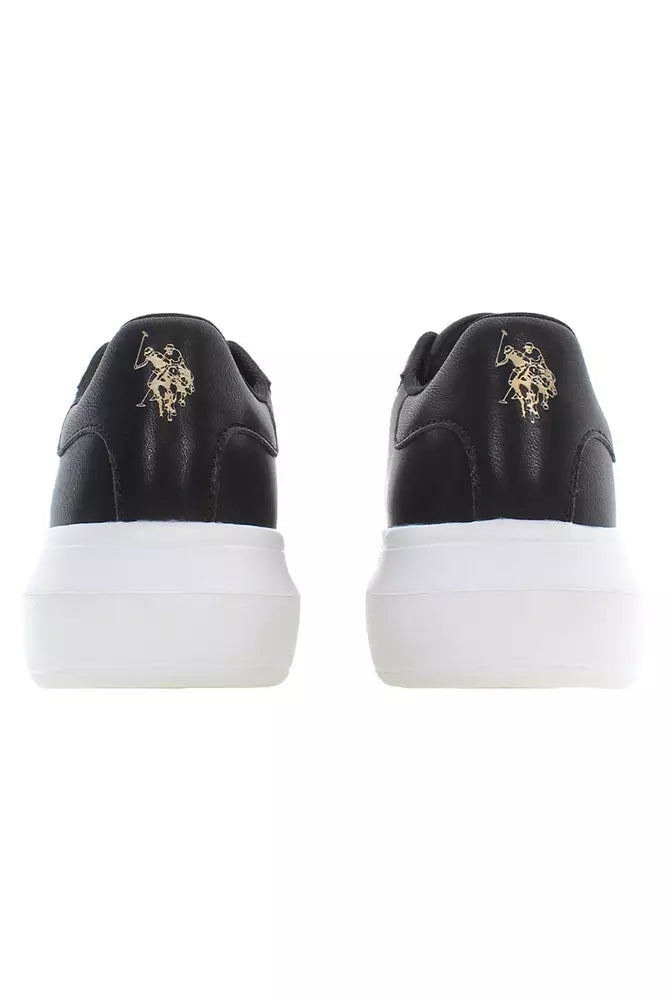 US POLO ASSN. Sort polyester sneaker til kvinder