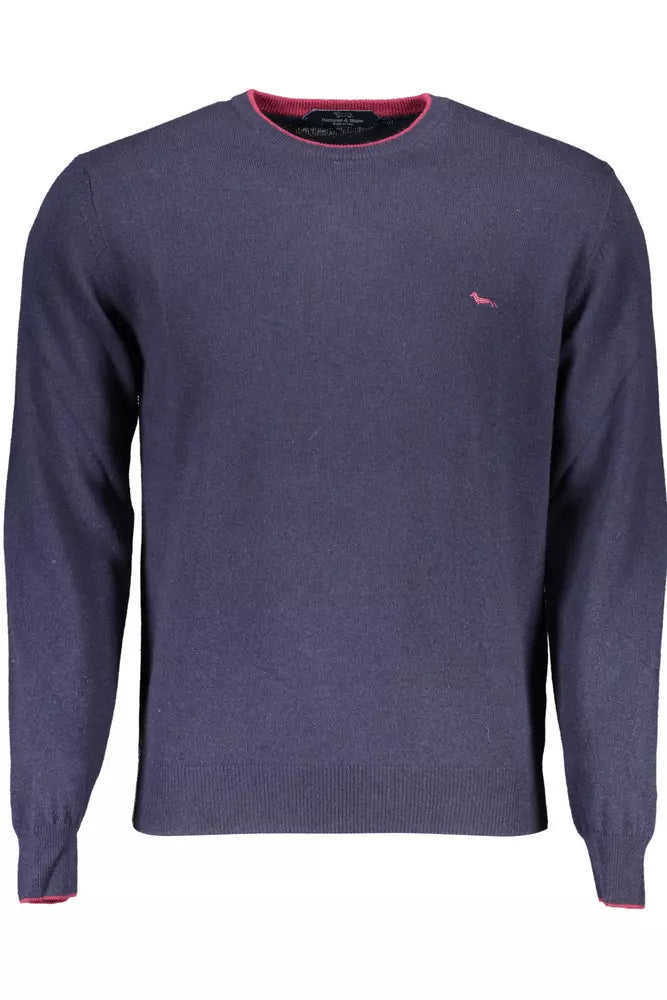 Harmont &amp; Blaine Blue Wool Herre sweater