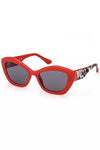 Guess Jeans Red Injected Plastic Women Sunglass