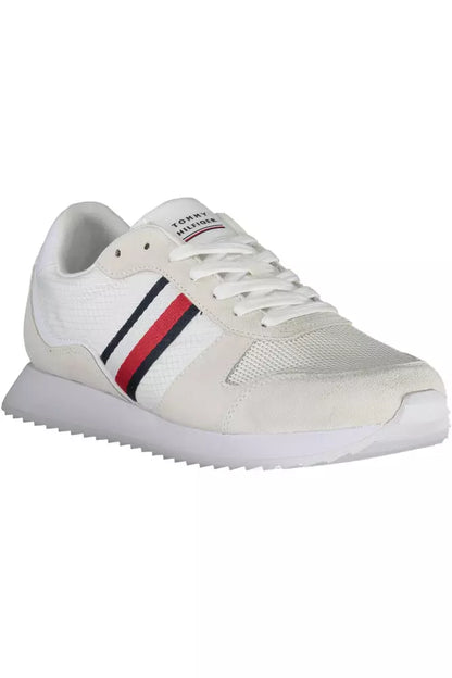 Tommy Hilfiger miljøbevidste hvide sneakers med logodetaljer