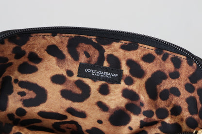 Dolce &amp; Gabbana Elegant Blå Polyamid Pungtaske