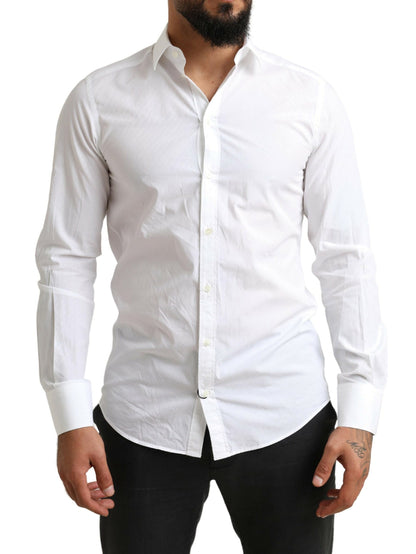 Dolce &amp; Gabbana Elegant Hvid Bomulds Martini Skjorte